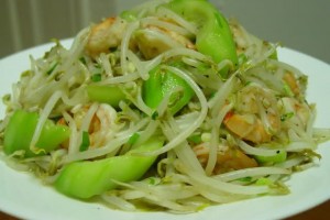 Mướp xào gà